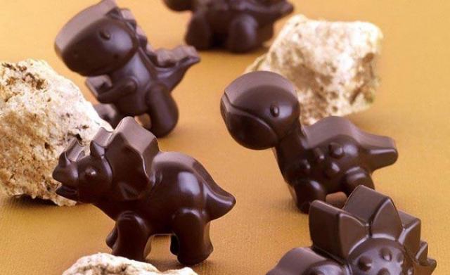 Stampini in silicone per cioccolatini a forma di dinosauro